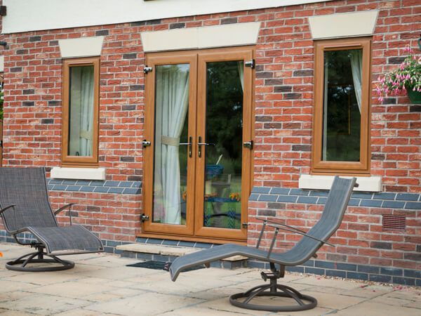 Oak UPVC Windows & French Door