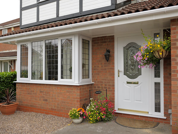 White Leaded UPVC Windows & Composite Door